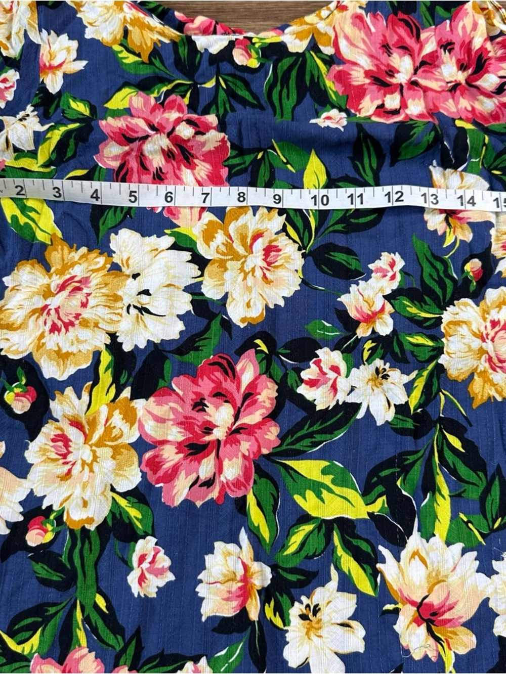 Farm Rio Floral Tunic Dress Shirt Split Sleeve Small Bell Sleeve Boho Hippie - Picture 7 of 9
